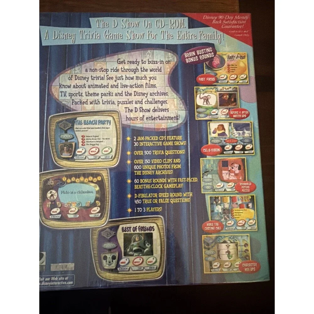 Vintage Disney The D Show Computer PC Computer Trivia Game NEW SEALED